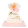 Meri-Meri Floral Cake Stand-Up Wedding Card