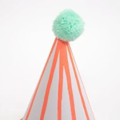 Meri-Meri Stripe Pompom Party Hats (x 8) -Meri Meri media 07be88af 61ab 4ce8 b0bc 04c2489161bc