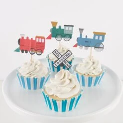 Meri-Meri Train Cupcake Kit (x 24 Toppers) -Meri Meri media 094856be 32dd 425a 99ea 171f3661eeae