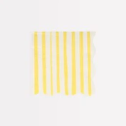 Meri-Meri Yellow Stripe Small Napkins (x 16)