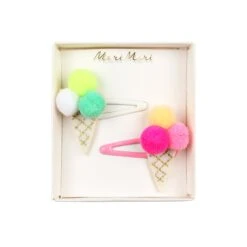 Meri-Meri Pompom Ice Cream Hair Clips (x 2)