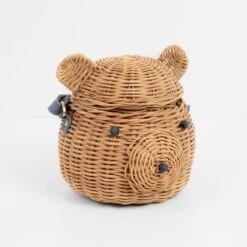Meri-Meri Bear Rattan Bag