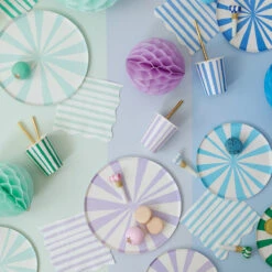 Meri-Meri Mint Stripe Dinner Plates (x 8) -Meri Meri media 16fbbf95 c7f7 4ef2 92e7 72b91fb07276