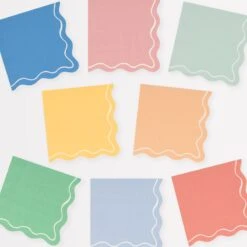 Meri-Meri Mixed Wavy Line Small Napkins (x 16)