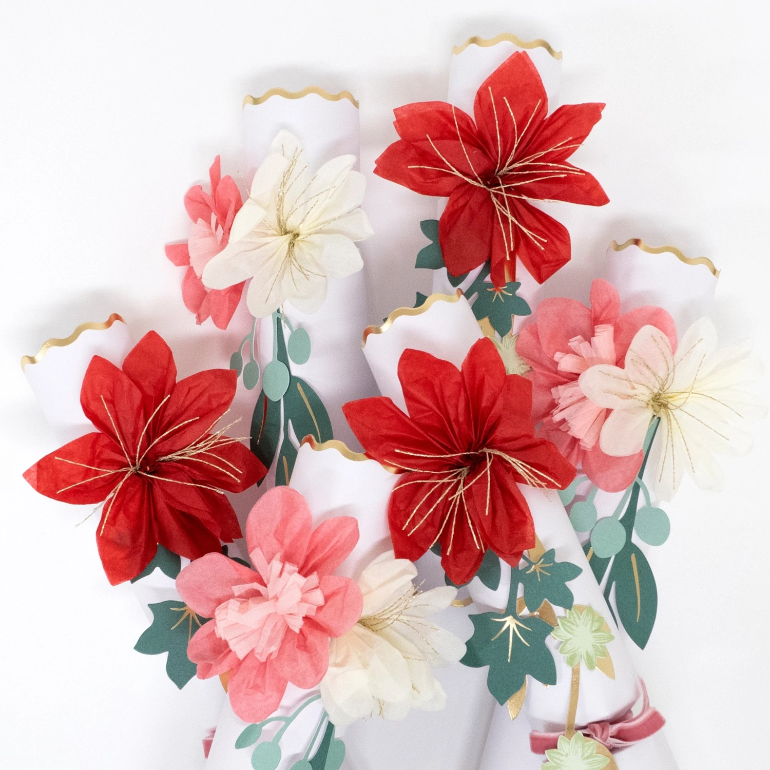 Meri-Meri Hazel Gardiner Large Flower Crackers (x 6) 3 Meri-Meri Hazel Gardiner Large Flower Crackers (x 6) - Image 3