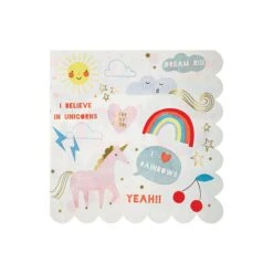 Meri-Meri I Believe In Unicorns Large Napkins (x 16)