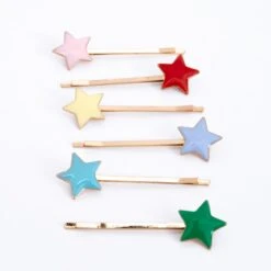Meri-Meri Enamel Star Hair Slides (x 6)