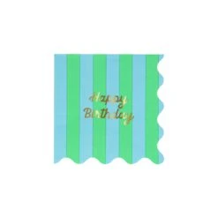Meri-Meri Stripe Happy Birthday Small Napkins (x 16) -Meri Meri media 2016bc00 80fc 47bf 8283 f38c6e083898