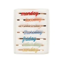 Meri-Meri Enamel Week Day Hair Slides (x 7)