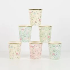 Meri-Meri Ladurée X Meri Meri Paris Floral Cups (x 8)