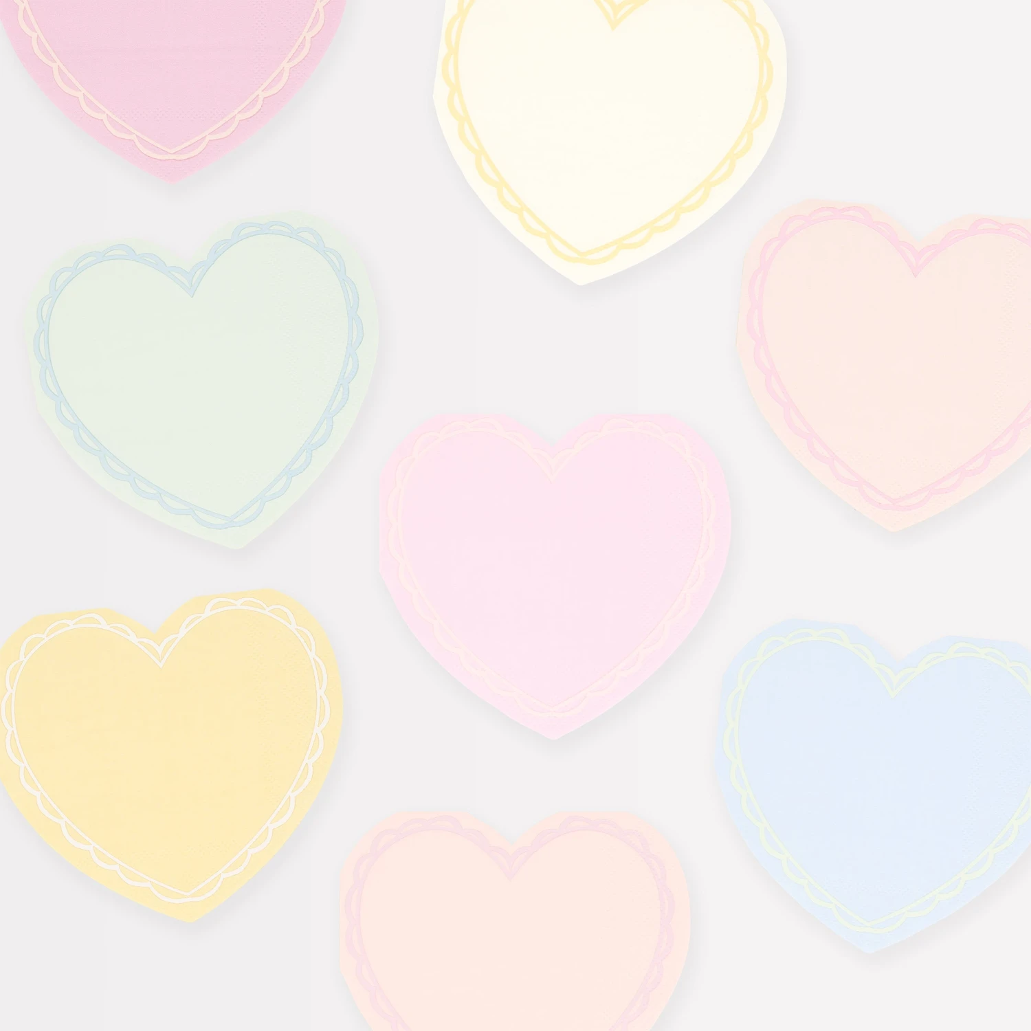 Meri-Meri Pastel Heart Small Napkins (x 16) 1 Meri-Meri Pastel Heart Small Napkins (x 16)