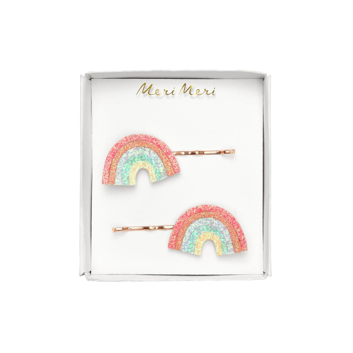 Meri-Meri Glitter Rainbow Hair Slides (x 2) 1 Meri-Meri Glitter Rainbow Hair Slides (x 2)