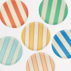 Meri-Meri Mixed Stripe Recycled Plastic Small Plates (x 6)