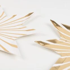 Meri-Meri Gold Stripe Star Plates (x 8) 9 Meri-Meri Gold Stripe Star Plates (x 8) -Meri Meri media 31a65335 cb04 4123 b0ac 8445f5ee4994