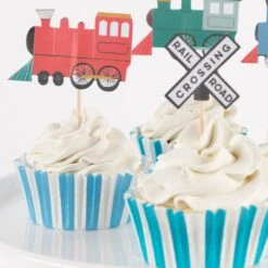 Meri-Meri Train Cupcake Kit (x 24 Toppers) -Meri Meri media 33c6d197 86ed 447a afab 408d274f2f71
