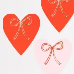 Meri-Meri Heart With Bow Napkins (x 16)