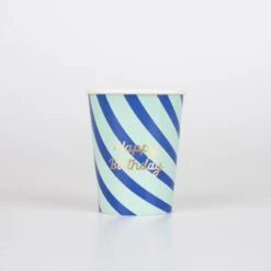 Meri-Meri Stripe Happy Birthday Cups (x 8) -Meri Meri media 386e7856 ea22 431c bf92 a7124e7fdf9d