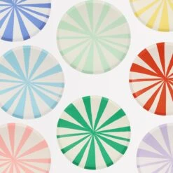 Meri-Meri Mixed Stripe Dinner Plates (x 8)