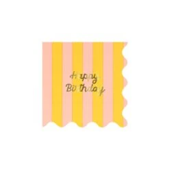Meri-Meri Stripe Happy Birthday Small Napkins (x 16) -Meri Meri media 43837949 0611 4ab6 a8f3 de357e9451ee