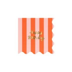 Meri-Meri Stripe Happy Birthday Small Napkins (x 16) -Meri Meri media 4407a213 816b 454e a10c 59837719d5f9