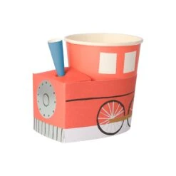 Meri-Meri Train Cups (x 8) -Meri Meri media 45b2ab0a 39da 4b43 bdcc 9ddf349ae4a8