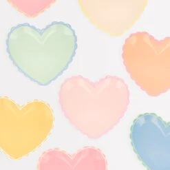 Meri-Meri Pastel Heart Small Plates (x 8)