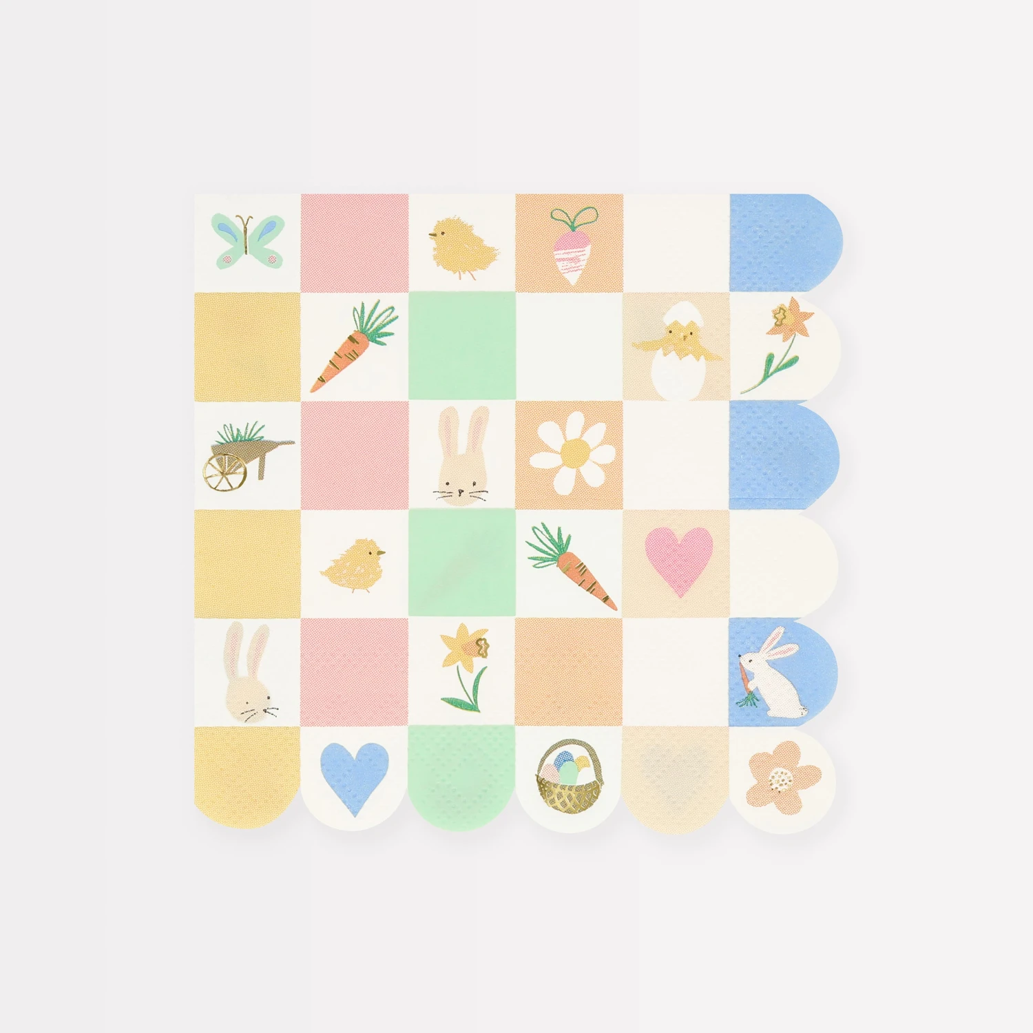 Meri-Meri Easter Icon Checkerboard Large Napkins (x 16) 1 Meri-Meri Easter Icon Checkerboard Large Napkins (x 16)
