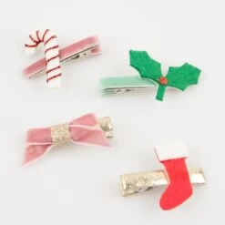 Meri-Meri Christmas Icon Hair Clips (x 8) -Meri Meri media 49f045ee 7371 4456 8c82 fe452f2f571b