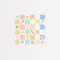 Meri-Meri Easter Icon Checkerboard Small Napkins (x 16)