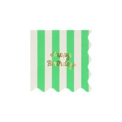 Meri-Meri Stripe Happy Birthday Small Napkins (x 16) -Meri Meri media 4b99e08e 1a6e 44f1 aaed 160d2ddc036f