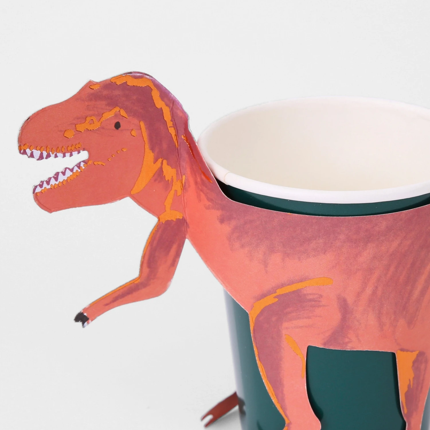 Meri-Meri T-Rex Party Cups (x 8) 2 Meri-Meri T-Rex Party Cups (x 8) - Image 2