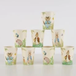 Meri-Meri Peter Rabbitâ„¢ In The Garden Cups (x 8)