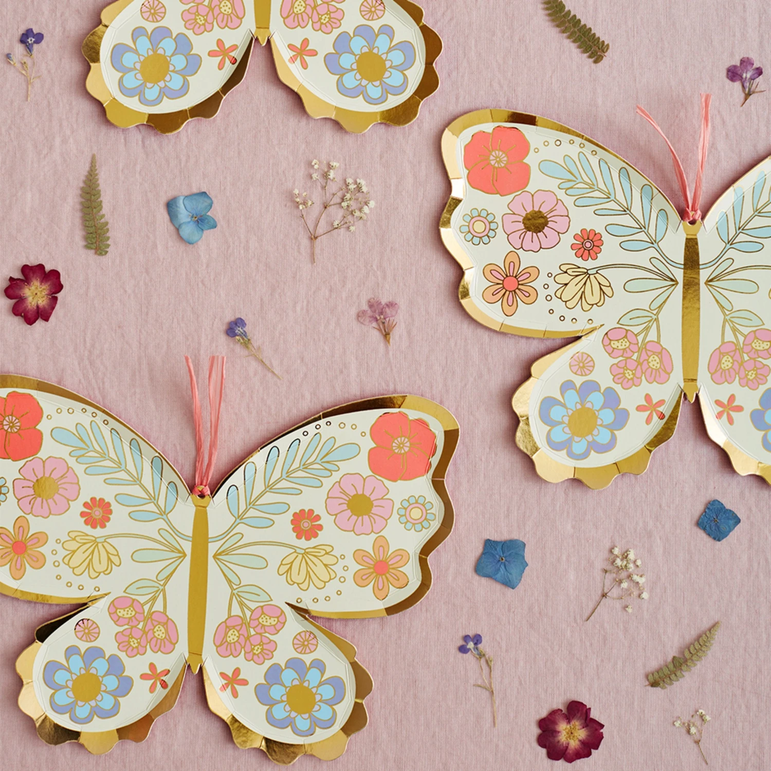 Meri-Meri Floral Butterfly Plates (x 8) 2 Meri-Meri Floral Butterfly Plates (x 8) - Image 2