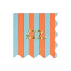 Meri-Meri Stripe Happy Birthday Large Napkins (x 16) -Meri Meri media 53a42337 660d 4b1f b570 557cfd66b64a