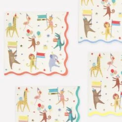 Meri-Meri Animal Parade Large Napkins (x 16)