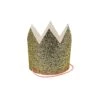 Meri-Meri Mini Gold Glitter Crowns (x 8)