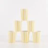 Meri-Meri Yellow Stripe Cups (x 8)