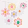 Meri-Meri Groovy Flower Hanging Decorations (x 7)