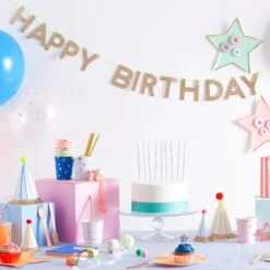 Meri-Meri Gold Happy Birthday Garland -Meri Meri media 5bd4d96a 8da3 4dae bbe2 68c1facf0169