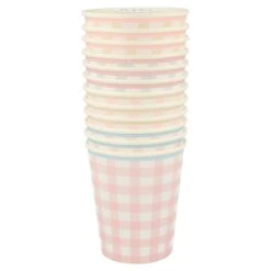 Meri-Meri Gingham Cups (x 12) -Meri Meri media 5c6da326 884e 4034 9a74 c52fad6338e5