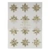Meri-Meri Gold Glitter Star Stickers (x 8 Sheets)
