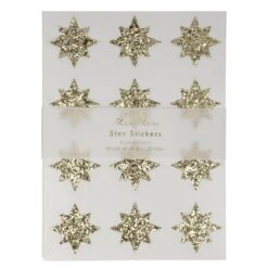 Meri-Meri Gold Glitter Star Stickers (x 8 Sheets)