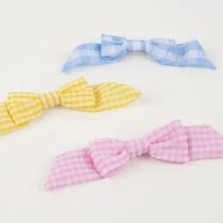 Meri-Meri Gingham Hair Bows (x 6) -Meri Meri media 60baec06 6b81 474f 9608 e9e0820a87a0