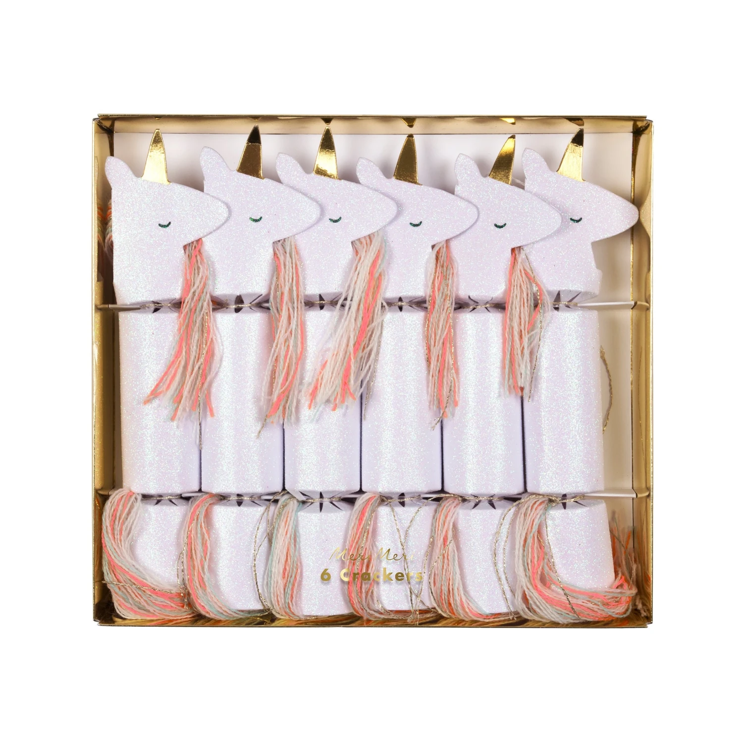 Meri-Meri Unicorn Glitter Small Crackers (x 6) 1 Meri-Meri Unicorn Glitter Small Crackers (x 6)