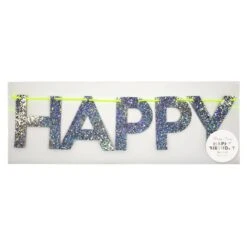 Meri-Meri Silver Happy Birthday Garland -Meri Meri media 61deaf2e d200 4859 8f60 0eeaf2b0d054