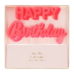 Meri-Meri Happy Birthday Pink Acrylic Toppers