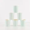 Meri-Meri Mint Stripe Cups (x 8)