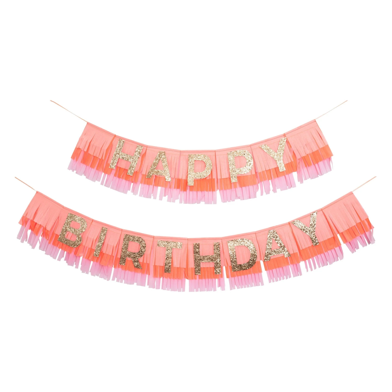 Meri-Meri Pink Happy Birthday Fringe Garland 5 Meri-Meri Pink Happy Birthday Fringe Garland - Image 5