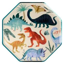 Meri-Meri Dinosaur Kingdom Dinner Plates (x 8)