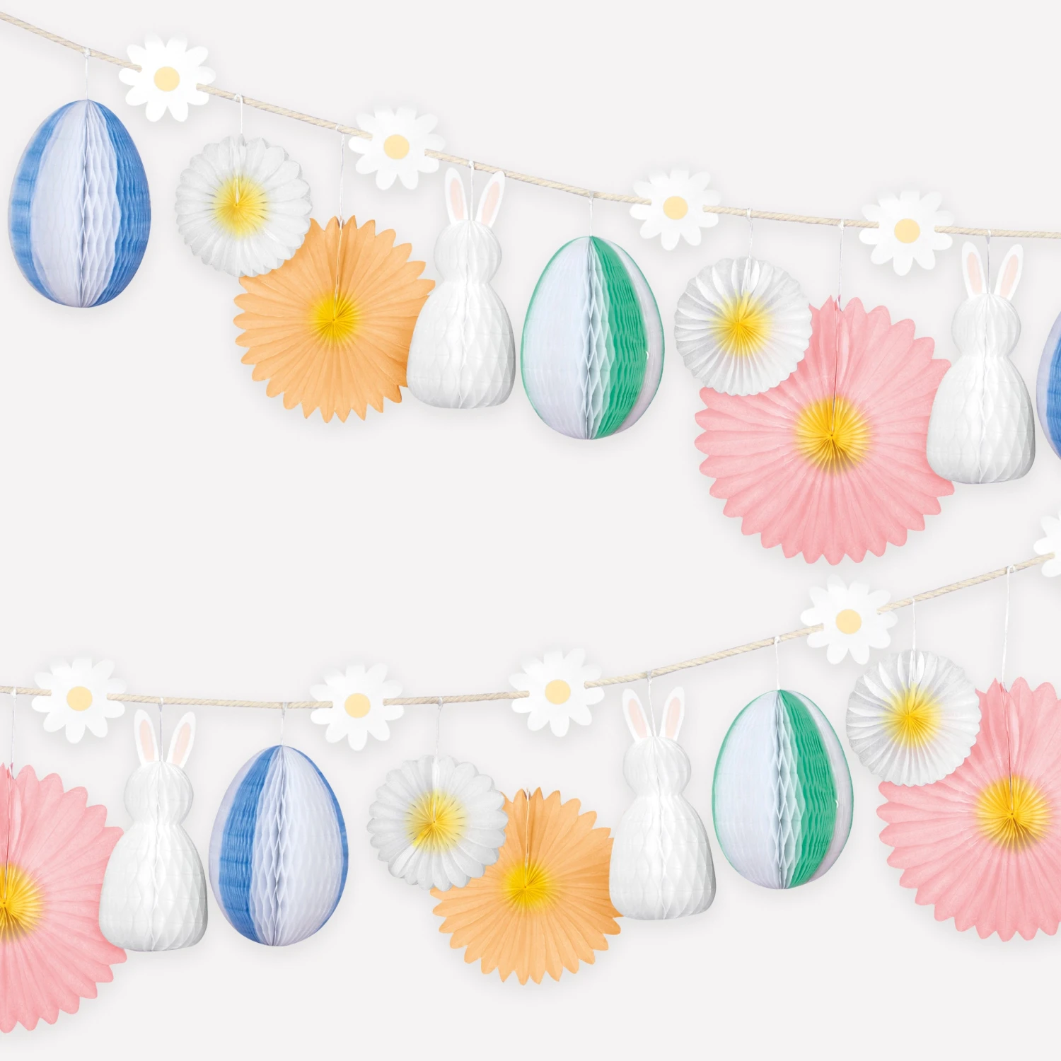 Meri-Meri Honeycomb Easter Bunny Garland 1 Meri-Meri Honeycomb Easter Bunny Garland